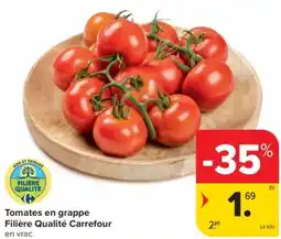 Carrefour Market Tomates en grappe Filière Qualité Carrefour aanbieding
