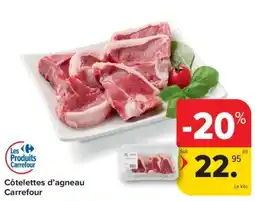 Carrefour Market Côtelettes d'agneau Carrefour aanbieding