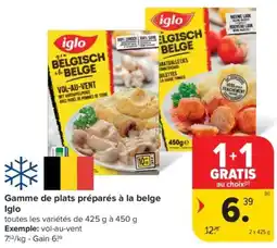 Carrefour Market Gamme de plats préparés à la belge Iglo aanbieding