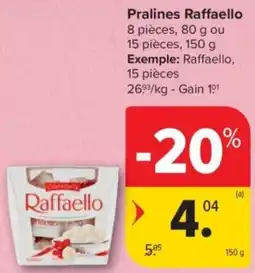 Carrefour Market Pralines Raffaello aanbieding