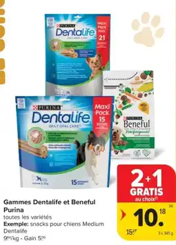 Carrefour Market Gammes Dentalife et Beneful Purina aanbieding