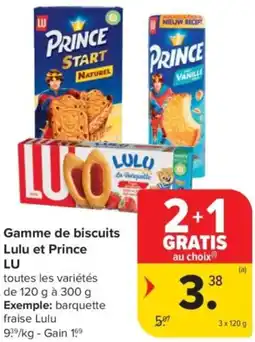 Carrefour Market Gamme de biscuits Lulu et Prince LU aanbieding