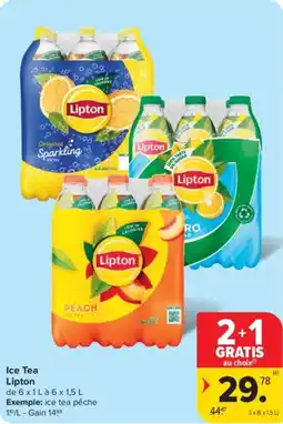 Carrefour Market Ice Tea Lipton aanbieding