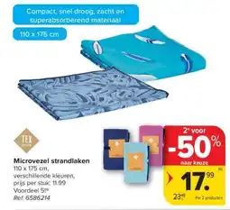 Carrefour Microvezel strandlaken aanbieding