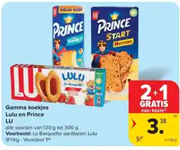 Carrefour Gamma koekjes Lulu en Prince LU aanbieding