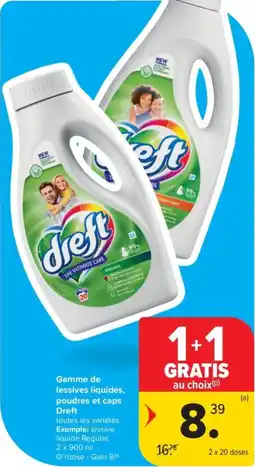 Carrefour Market Gamme de lessives liquides, poudres et caps Dreft aanbieding