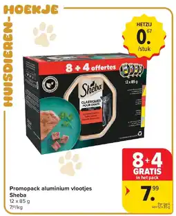 Carrefour Promopack aluminium vlootjes Sheba aanbieding