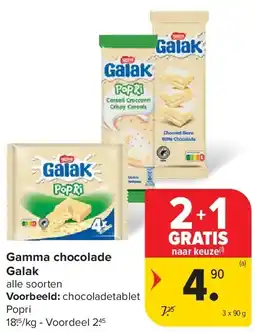 Carrefour Gamma chocolade Galak aanbieding
