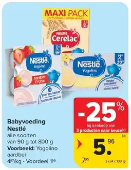 Carrefour Babyvoeding Nestlé aanbieding