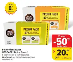 Carrefour Set ko ecapsules NESCAFÉ Dolce Gusto aanbieding