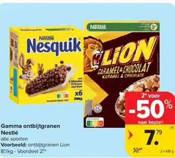 Carrefour Gamma ontbijtgranen Nestlé aanbieding