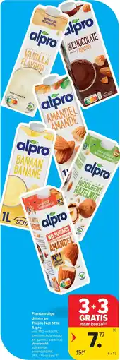 Carrefour Plantaardige drinks en This Is Not M*lk Alpro aanbieding