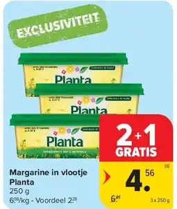 Carrefour Margarine in vlootje Planta aanbieding