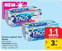 Carrefour Griekse yoghurt Yaos Nestlé aanbieding
