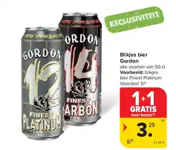 Carrefour Blikjes bier Gordon aanbieding