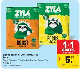 Carrefour Energiedrank 100% natuurlijk Zyla aanbieding
