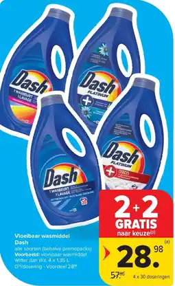 Carrefour Vloeibaar wasmiddel Dash aanbieding