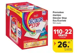 Carrefour Promobox doekjes Décolor Stop Eau Écarlate aanbieding