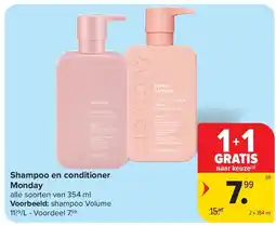 Carrefour Shampoo en conditioner Monday aanbieding
