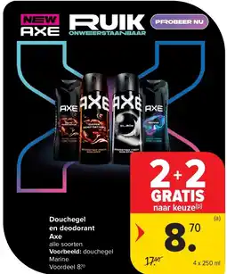 Carrefour Douchegel en deodorant Axe aanbieding