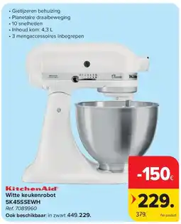 Carrefour Witte keukenrobot 5K45SSEWH aanbieding