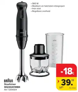 Carrefour Staafmixer MQ30201MBK aanbieding