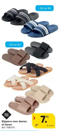Carrefour Slippers voor dames of heren aanbieding