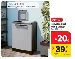 Carrefour Recycleerkast met 2 vakken aanbieding