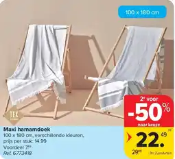 Carrefour Maxi hamamdoek aanbieding
