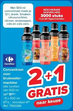 Carrefour Concentraat voor bruiswatermachine aanbieding