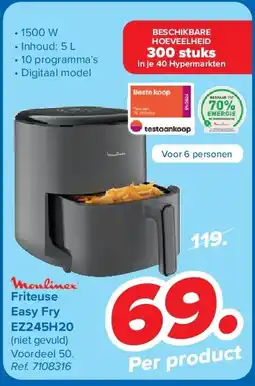 Carrefour Friteuse Easy Fry EZ245H20 aanbieding