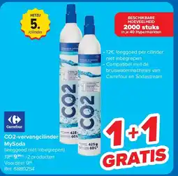 Carrefour CO2-vervangcilinder MySoda aanbieding