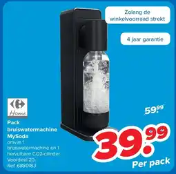 Carrefour Pack bruiswatermachine MySoda aanbieding
