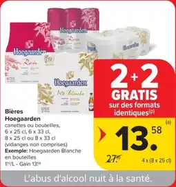Carrefour Market Bières Hoegaarden aanbieding