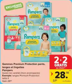 Carrefour Market Gammes Premium Protection pants, langes et lingettes aanbieding