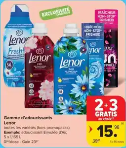 Carrefour Market Gamme d'adoucissants Lenor aanbieding