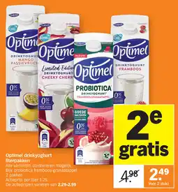 Albert Heijn Optimel drinkyoghurt literpakken aanbieding