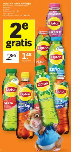 Albert Heijn Lipton Ice Tea 0.5 literflesjes aanbieding