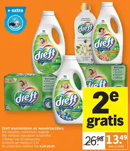 Albert Heijn Dreft wasmiddelen en wasverzachters aanbieding