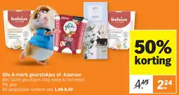 Albert Heijn Alle A merk geurstokjes of kaarsen aanbieding