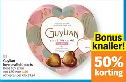 Albert Heijn Guylian love praliné hearts aanbieding