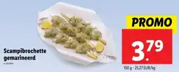 Lidl Scampibrochette gemarineerd aanbieding