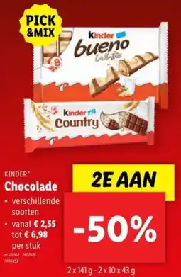 Lidl Kinder Chocolade aanbieding