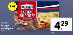 Lidl Mcennedy Lasagne pulled pork aanbieding
