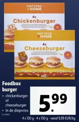 Lidl Foodbox burger aanbieding