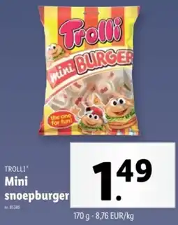 Lidl Trolli Mini snoepburger aanbieding