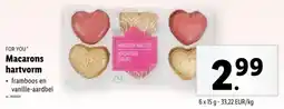 Lidl For you Macarons hartvorm aanbieding