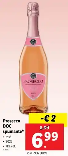 Lidl Prosecco DOC spumante aanbieding