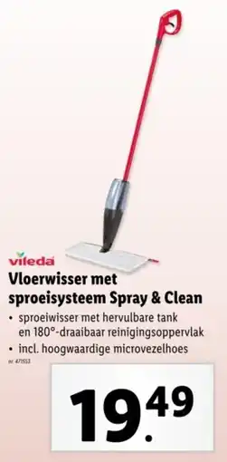 Lidl Vileda Vloerwisser met sproeisysteem Spray & Clean aanbieding