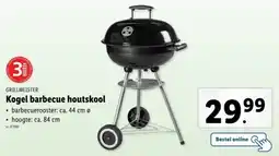 Lidl Grillmeister Kogel barbecue houtskool aanbieding